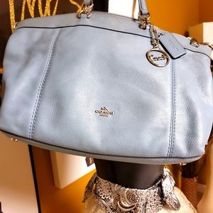 COACH Luxe powder blue satchel